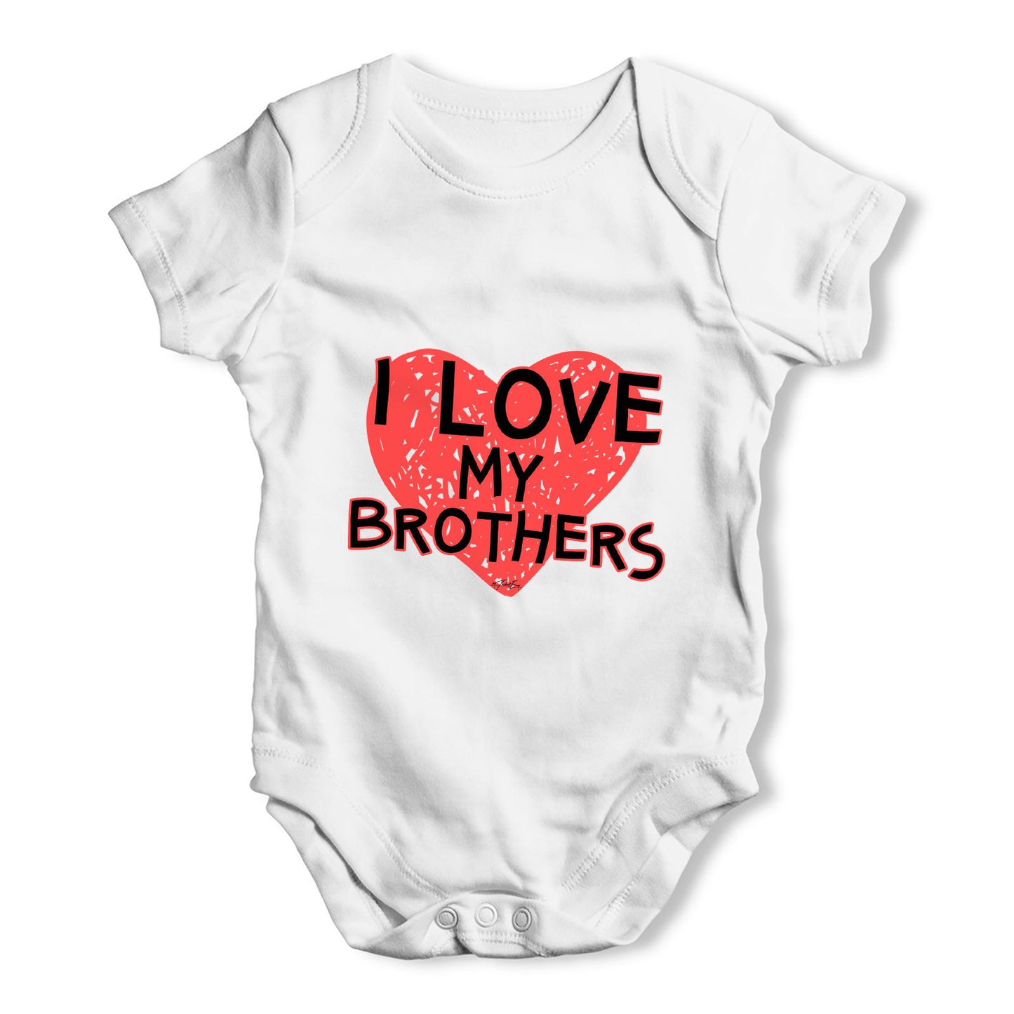 I Love My Brothers Baby Grow Bodysuit