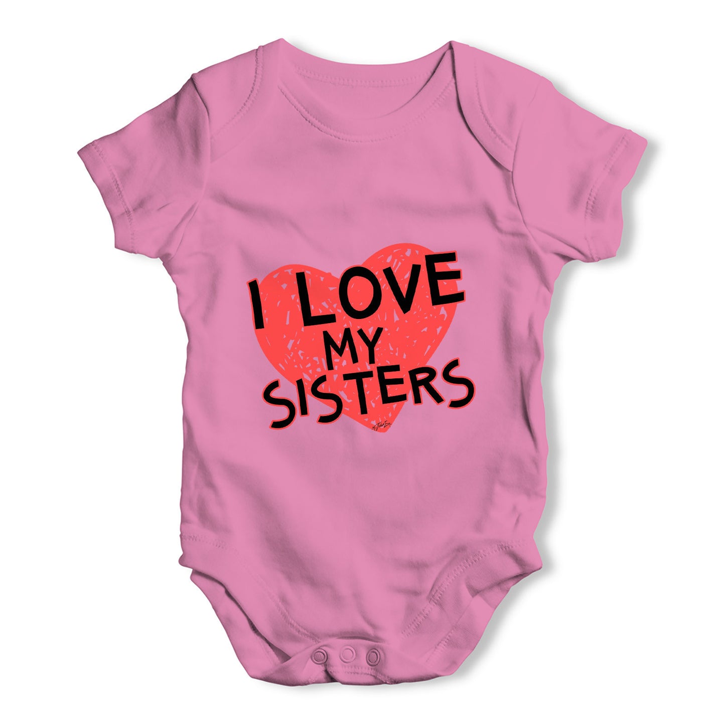I Love My Sisters Baby Grow Bodysuit