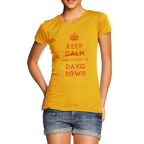 Women's Keep Calm And Listen To David Bowie T-Shirt