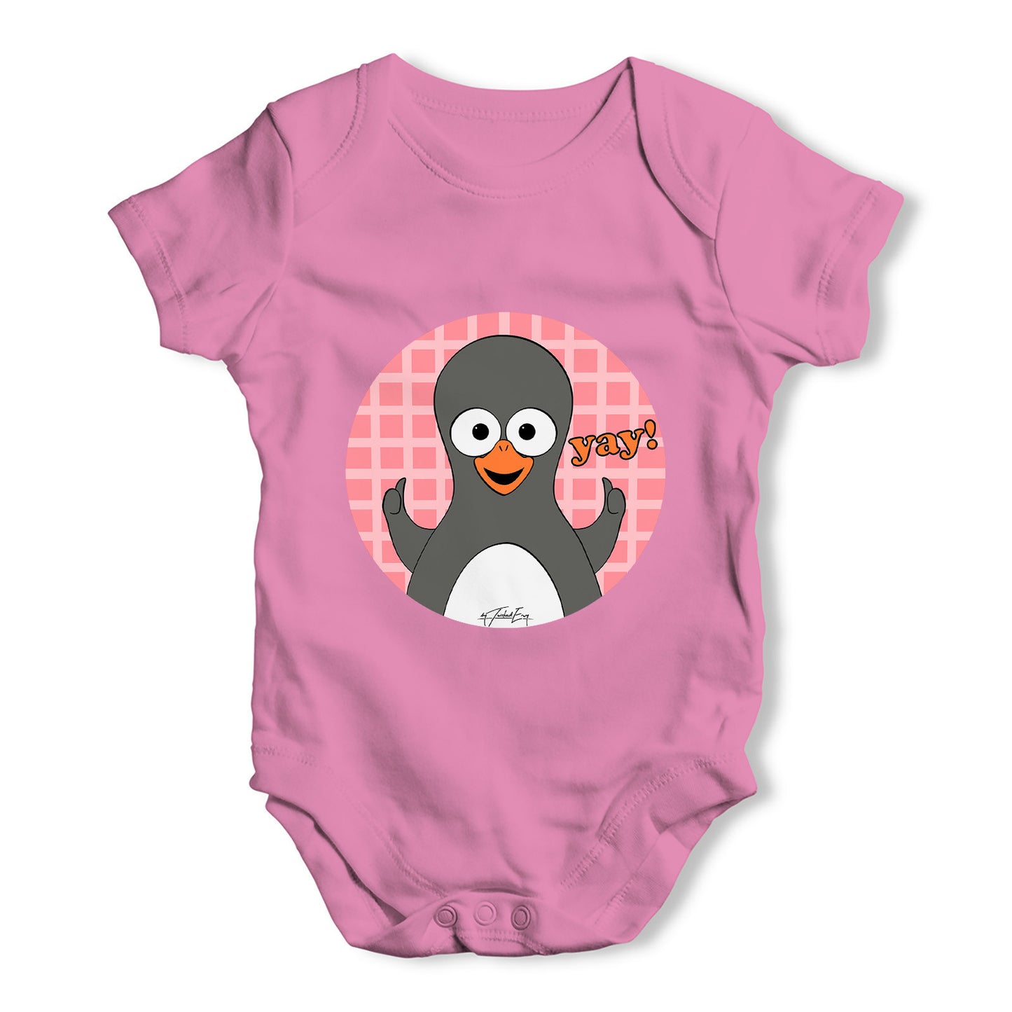 Guin The Penguin Yay Emoticon Baby Grow Bodysuit