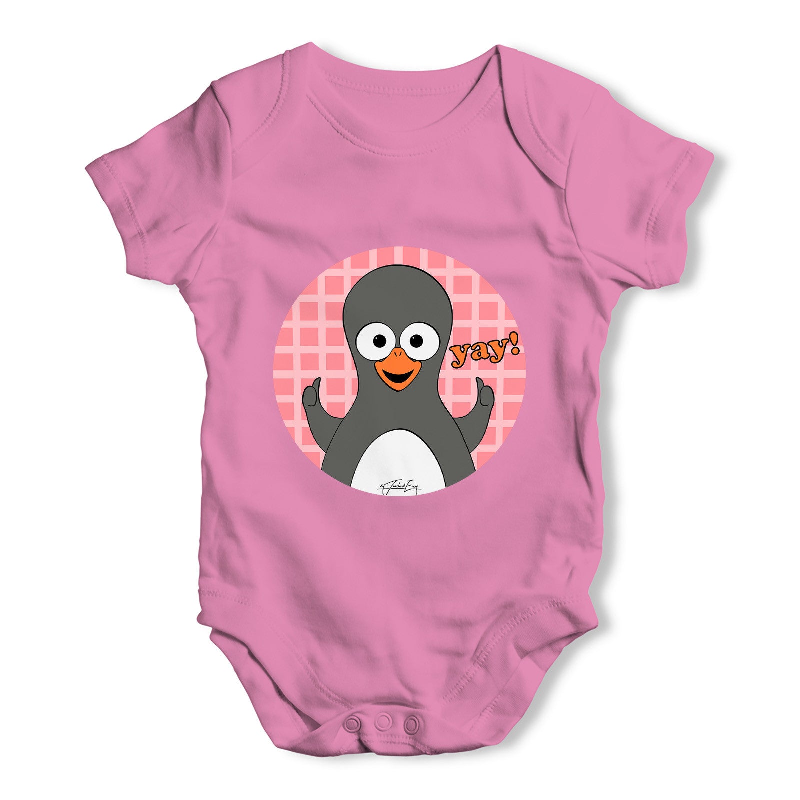 Guin The Penguin Yay Emoticon Baby Grow Bodysuit