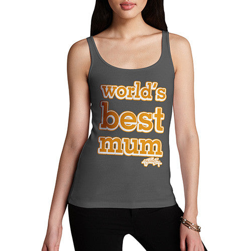 Women's World's Best Mum Orange Tank Top