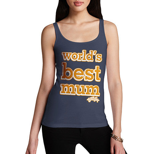 Women's World's Best Mum Orange Tank Top