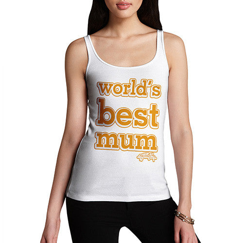 Women's World's Best Mum Orange Tank Top