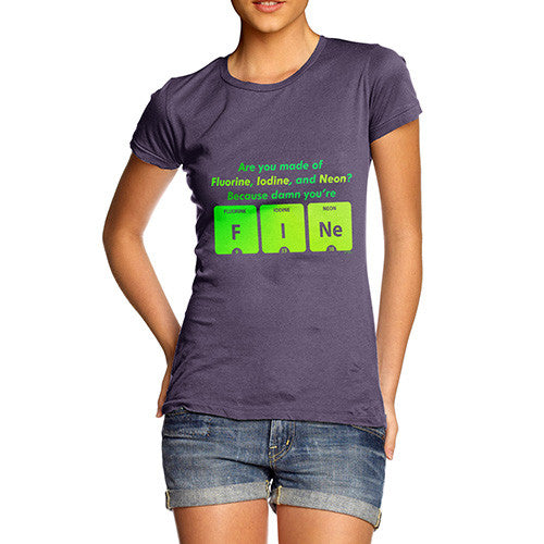 Women's Damn You're Fine Periodic Table T-Shirt