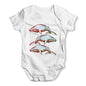 Blue Whales Baby Grow Bodysuit