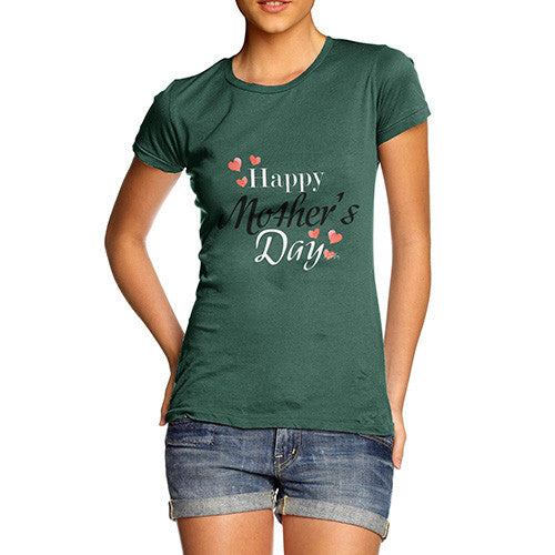 Women's Happy Mother's Day Hearts T-Shirt