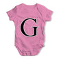 Alphabet Monogram Letter G Baby Grow Bodysuit