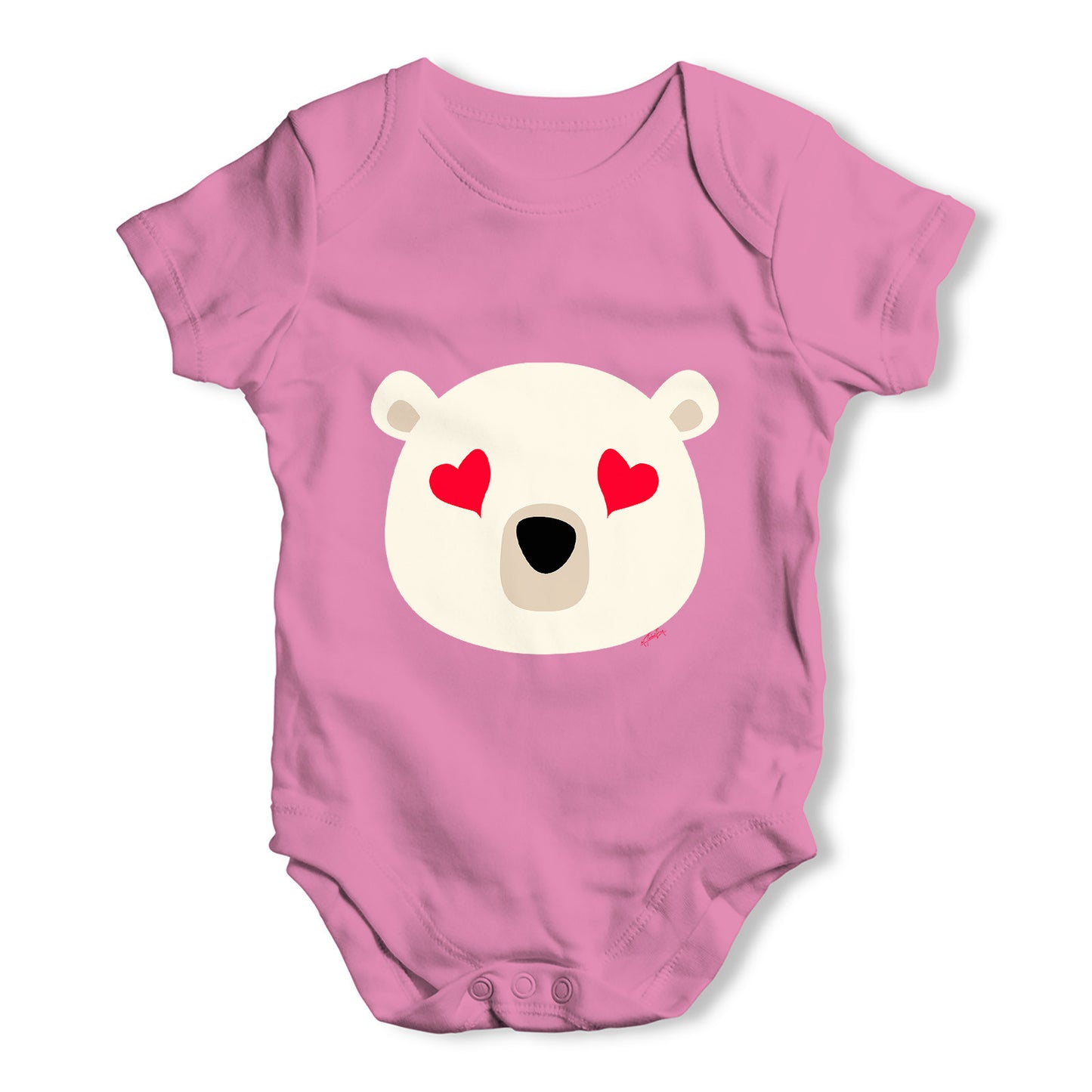 Love Hearts Bear Baby Grow Bodysuit