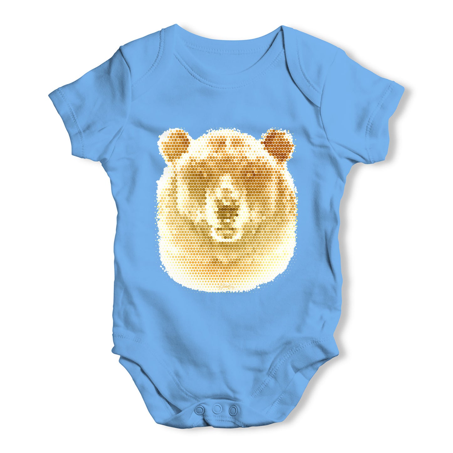 Halftone Bear Baby Grow Bodysuit