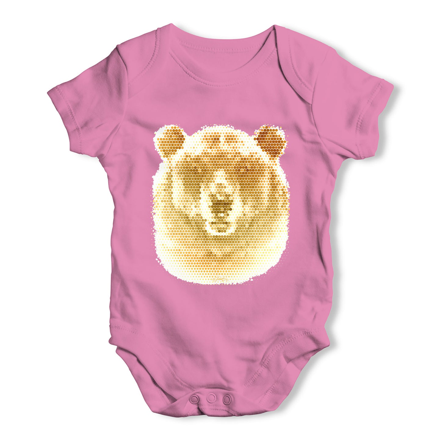 Halftone Bear Baby Grow Bodysuit