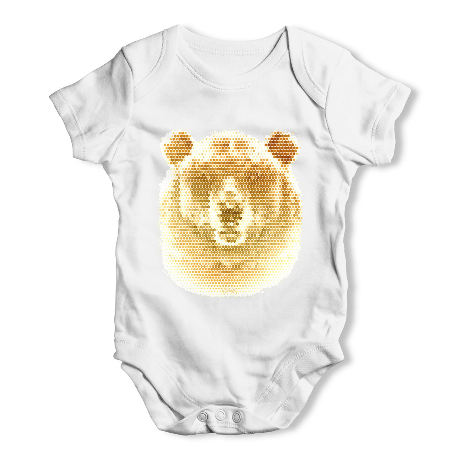 Halftone Bear Baby Grow Bodysuit