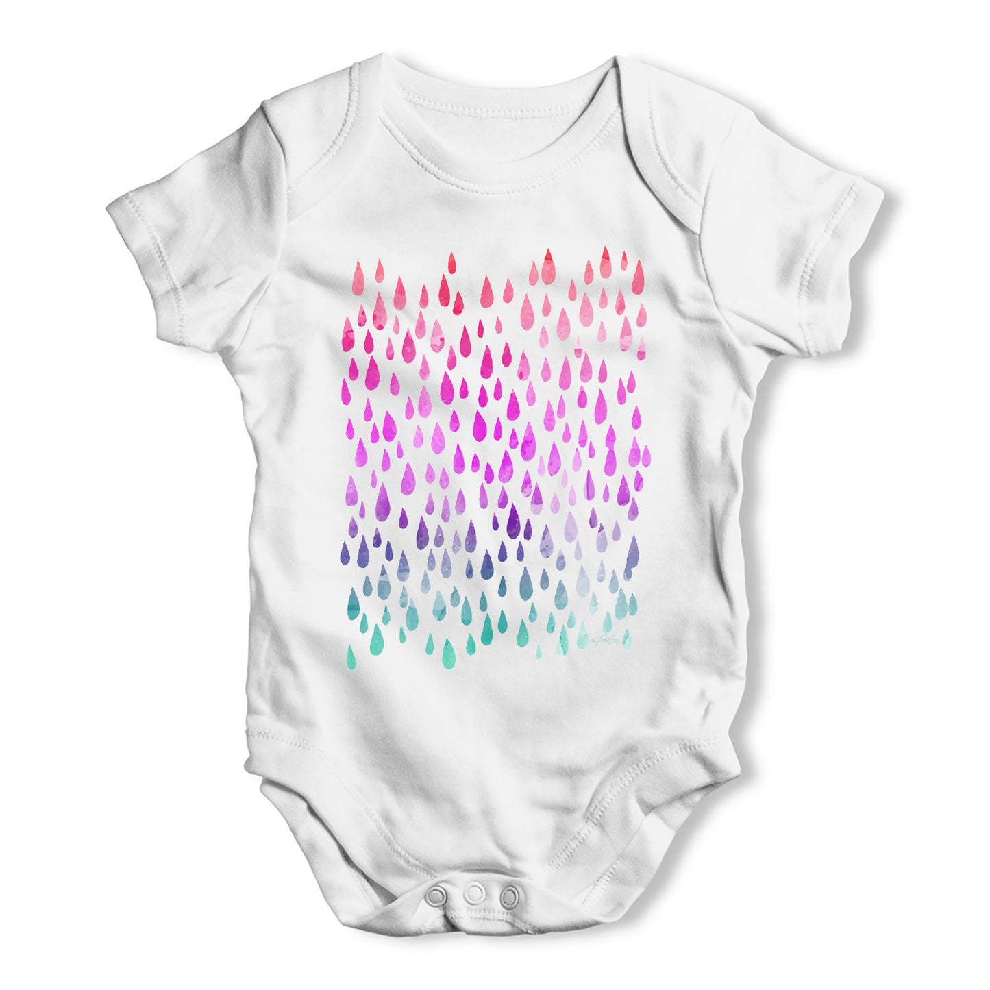 Rainbow Rain Baby Grow Bodysuit