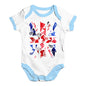 Bodysuit Baby Romper GB BMX Silhouette Baby Unisex Baby Grow Bodysuit 3-6 Months White Blue Trim