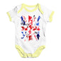 Funny Baby Clothes GB BMX Silhouette Baby Unisex Baby Grow Bodysuit 6-12 Months White Yellow Trim