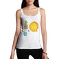 Hide and Seek Solar Eclipse Sun Moon Earth Women's Tank Top