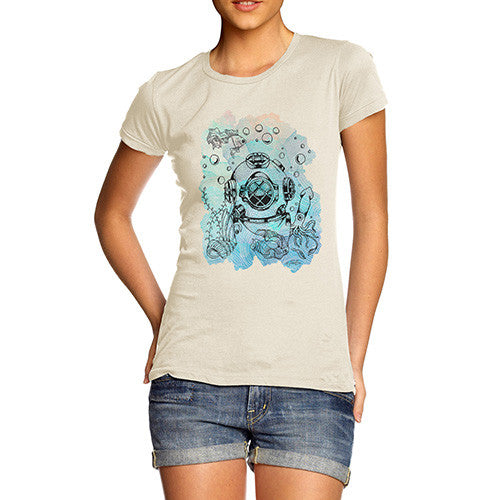 Diver With Fishes Women's T-Shirt 