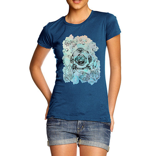 Diver With Fishes Women's T-Shirt 