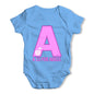 Personalised Letter A Baby Grow Bodysuit