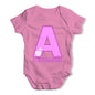 Personalised Letter A Baby Grow Bodysuit