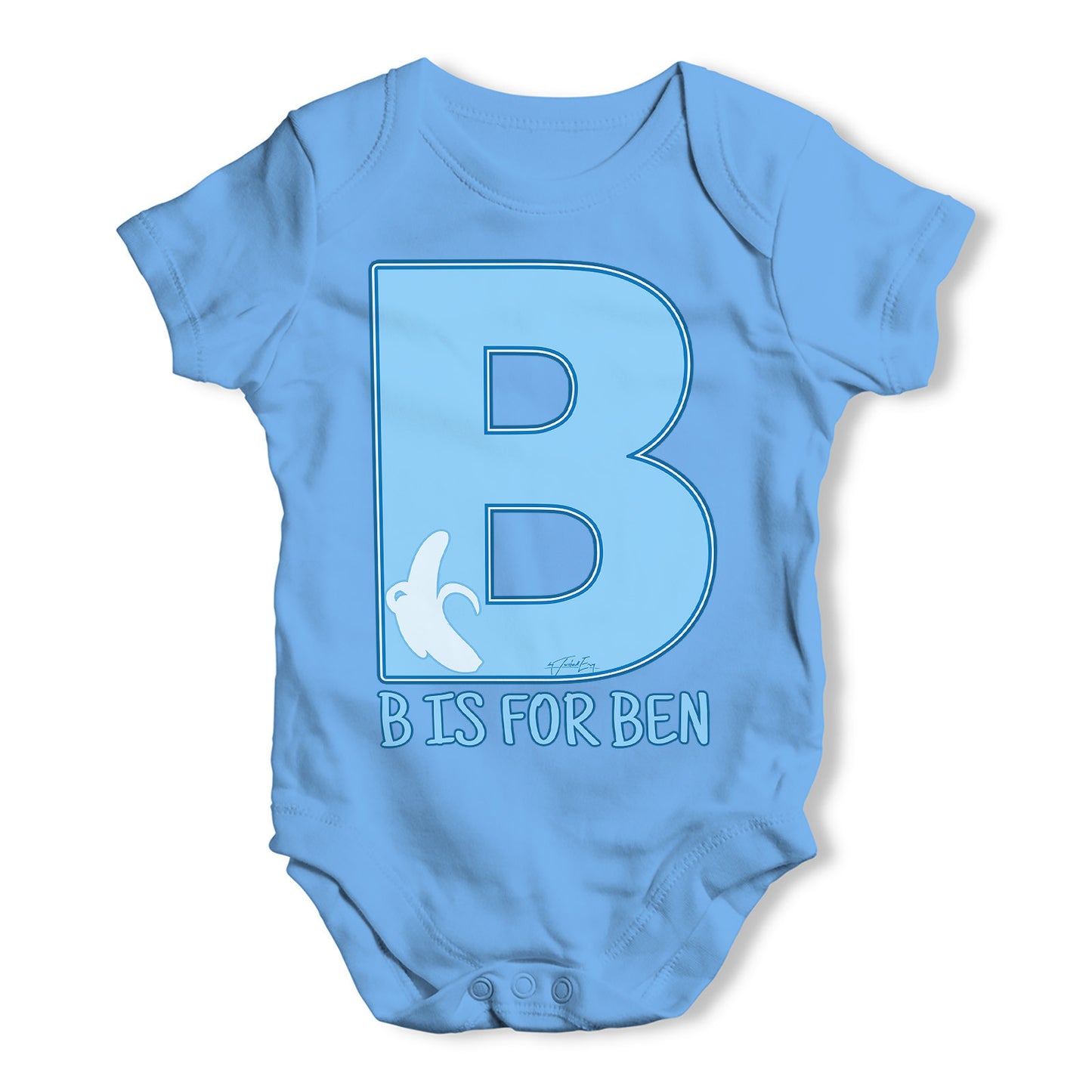 Personalised Letter B Baby Grow Bodysuit
