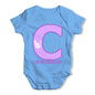 Personalised Letter C Baby Grow Bodysuit