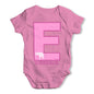 Personalised Letter E Baby Grow Bodysuit