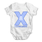 Personalised Letter X Baby Grow Bodysuit