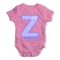 Personalised Letter Z Baby Grow Bodysuit