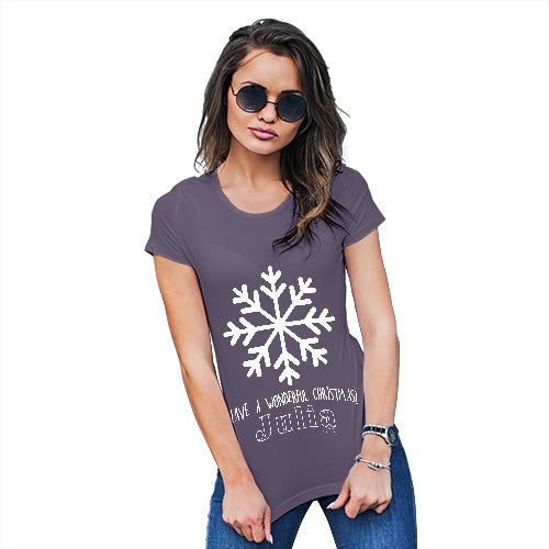 Have A Wonderful Christmas Personalised Women's T-Shirt 
