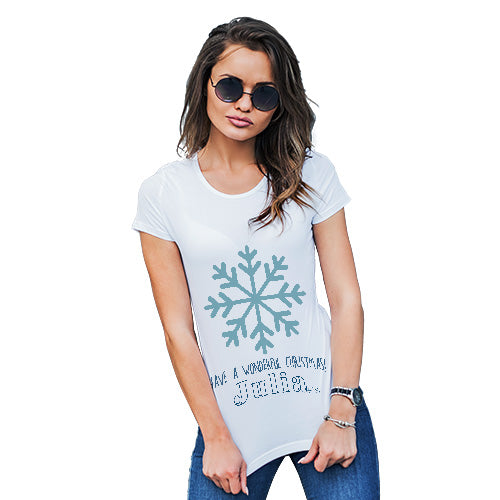 Have A Wonderful Christmas Personalised Women's T-Shirt 