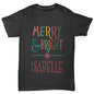 Merry And Bright Personalised Boy's T-Shirt