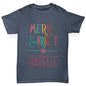 Merry And Bright Personalised Boy's T-Shirt
