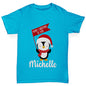 Personalised Xmas Penguin Boy's T-Shirt