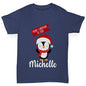 Personalised Xmas Penguin Boy's T-Shirt