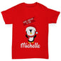 Personalised Xmas Penguin Boy's T-Shirt