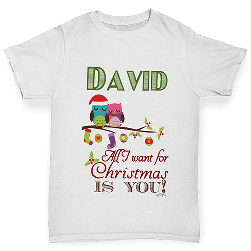 All I Want For Christmas Is You Personalised Girl's T-Shirt 