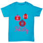 Christmas Baubles Personalised Boy's T-Shirt