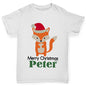 Santa Hat Fox Personalised Boy's T-Shirt