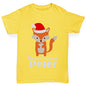 Santa Hat Fox Personalised Boy's T-Shirt
