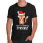 Santa Hat Fox Personalised Men's T-Shirt