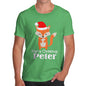 Santa Hat Fox Personalised Men's T-Shirt