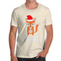 Santa Hat Fox Personalised Men's T-Shirt