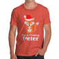 Santa Hat Fox Personalised Men's T-Shirt