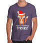 Santa Hat Fox Personalised Men's T-Shirt