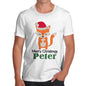 Santa Hat Fox Personalised Men's T-Shirt