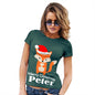 Santa Hat Fox Personalised Women's T-Shirt 