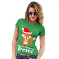 Santa Hat Fox Personalised Women's T-Shirt 