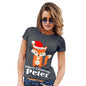 Santa Hat Fox Personalised Women's T-Shirt 