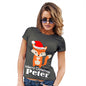 Santa Hat Fox Personalised Women's T-Shirt 